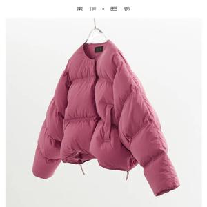 분위기 가득! 새로운 가을 겨울 숏 다운 재킷, 여성용 두꺼운 라운드넥 코트, 90% 화이트 덕 다운 패딩 재킷