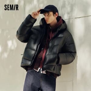 세미르 다운 재킷 남성용 루즈 후드 패딩 삼중 방수 아우터웨어 발열 방지 정전기 방지 2025 신상 겨울 의류 남성복