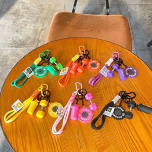 2025 핫! 피트니스 키체인 짐 바벨 키체인 역도 키링 실리콘 웨이트 플레이트 짐 선물 운동 선물 가방 선물
