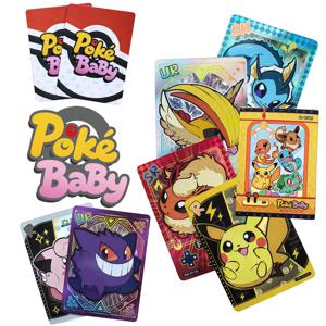 홀로그램 59개 치비 포케바이 귀여운 DIY 카드 포켓몬 반짝이는 1996 Q151 애니메이션 버전 클래식 컬렉션 카드 겐가르 차리자드