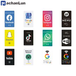 하찬룬 유니버설 NFC 구글 리뷰 카드 페이스북 인스타그램 아이폰/안드로이드용 탭 URL 작성 소셜 비즈니스 리뷰 카드