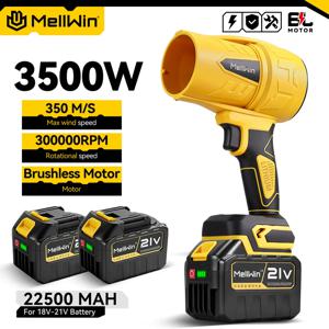 MELLWIN 3500W 브러시리스 전기 터보 팬 블로워 제트 350M/S 강력한 눈 먼지 제거 차량 건조기 도구 마키타 18V 배터리 핀용