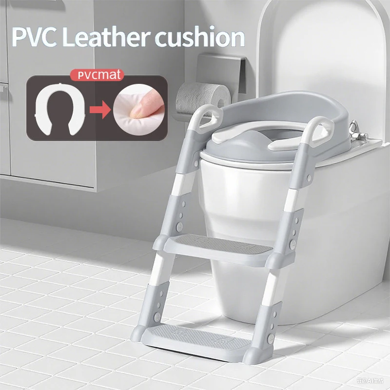 휴대용 어린이 변기 훈련 시트, 높이 조절 가능한 스텝 스툴 사다리, 미끄럼 방지 패드, 유아용 변기 트레이너 (여아/남아용)