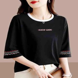 화이트 민소매 티셔츠 여성용 루즈 슬리밍 미드 슬리브 여름 탑 포켓 손수건 심플 다용도 캐주얼 스타일