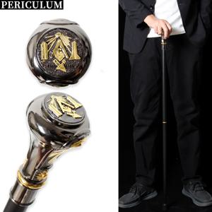93cm 금색 & 검정색 프리메이슨리 VG 토템 지팡이 남녀 패션 지팡이 크로시어 노브 스틱