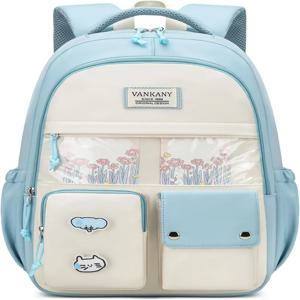 학교 배낭, 귀여운 십대 소녀 책가방 대용량 어린이 초등학교 대학생 여성용 노트북 배낭 학교가방 액세서리 포함