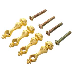 4개입 울타리 액세서리 골든 아이언 난간 연결부 가구 와인 캐비닛 실내 스피들 포스트 엔드 캡 수리 하드웨어