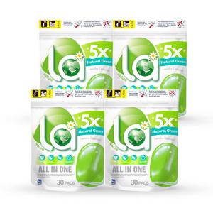 엘에이 올인원 캡슐세탁세제 내추럴그린 30개입 x4개