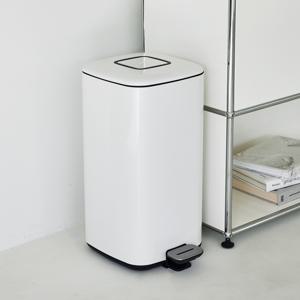 EKO 글로시큐브 20L 페달휴지통 무소음 종량제냄새차단기저귀 쓰레기휴지통