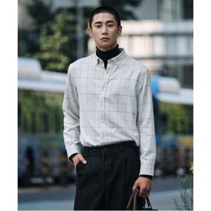 [DIEMS] 플란넬 윈도우페인체크_셔츠 아이보리 (레귤러핏)-DDSVD05CCI