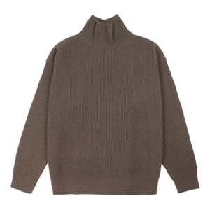 슈퍼 파인 울 립 니트 터틀넥 브라운 A24AP03RK TOPBROWN
