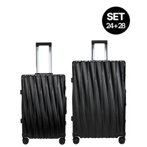 [SET 24인치+28인치] 볼트 이중잠금 캐리어 VTV01 (실버, 블랙)