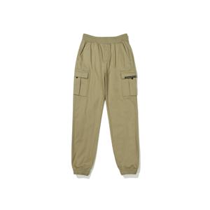 에센셜 우븐 디본딩 기모 슬림 카고 조거 팬츠 우먼 BEIGE