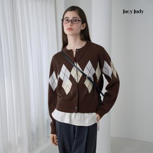 울블랜드아가일니트가디건 JZKT621D