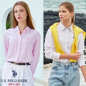 [U.S POLO ASSN.] 25SS 클래식핏 린넨셔츠 여성 2종