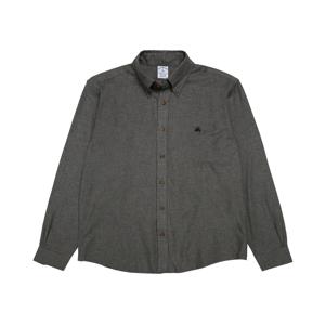 레귤러핏 플란넬 로고 솔리드 셔츠 (그레이) (BBTHMF8203VDF)
