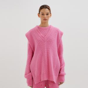 [EENK] TIKI Transformable Knit Vest - Pink