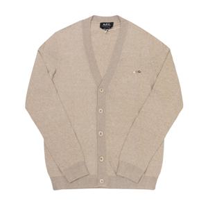 아페쎄 COEZJ H22315 PBC HEATHERED BEIGE JAMIE 제이미 크레이프 브이넥 남성 가디건