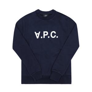 아페쎄 COHBN M27907 TIQ DARK NAVY/ECRU VPC 벨벳 로고 스탠다드 그랜드 공용 맨투맨