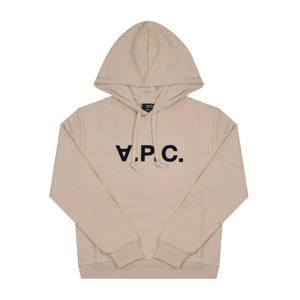 아페쎄 COHBN M27908 TBI BEIGE/DARK NAVY VPC 벨벳 로고 스탠다드 그랜드 공용 후드티