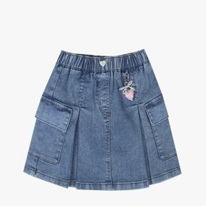 로엠걸즈키링 주름 데님스커트 RGWH2582C