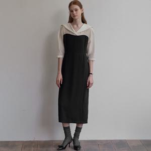 Sailor shirt layered dress - Cream [BE25FAOP003CR]