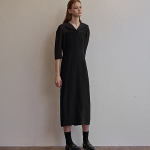 Sailor shirt layered dress - Black [BE25FAOP003BK]