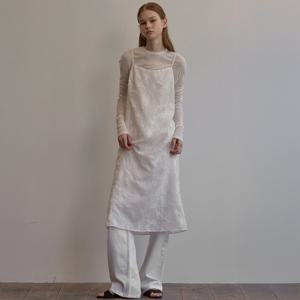 Jacquard layered dress - Cream ivory [BE25FAOP004IV]