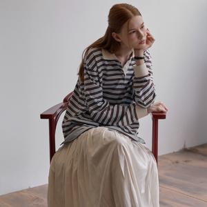 Stripe rugby t-shirt - Blue [BE25FATP004BL]