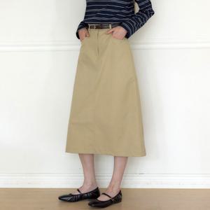[아워호프] Soft Stretch A-Line Skirt - Beige [H25FA-SK04-BEI]