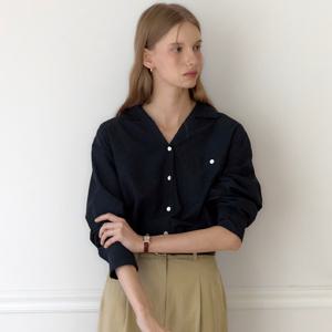 [아워호프] Emma Pocket Blouse - Navy [H25FA-SH03-NAV]