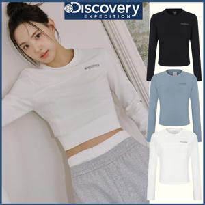 디스커버리 25FW 가을 신상 여성 세미크롭 긴팔티 DWRL4E054 CJDTT