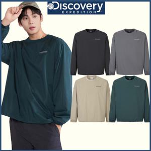 디스커버리 25FW 가을 신상 남성 우븐 메쉬기모 긴팔티 DMRL3A054 CJDTT