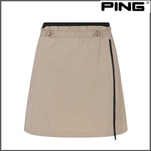 [핑골프][양말증정]여성 밴딩 지퍼 트임 큐롯 스커트 121C1PC452_BG