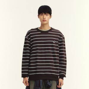 클래식 로고 스트라이프 스웨트셔츠 1757 브라운
