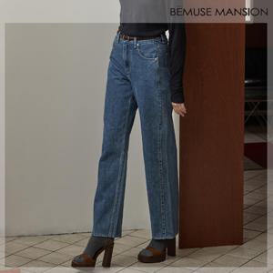 [비뮤즈맨션] Blue washing straight denim - Blue [BE24FAPT001BL]
