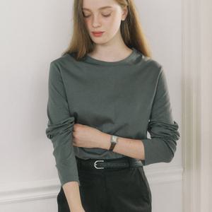[아워호프] Hope Silket Cotton Long Sleeve T-shirt - Dark Grey [H24FW-TS06-DGR]