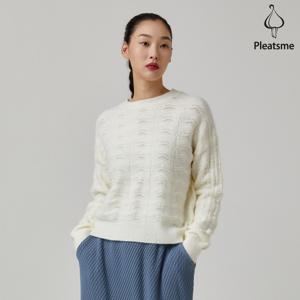 [최초가 118000원] 웨이브 라인 니트 티셔츠_EKTSW224002