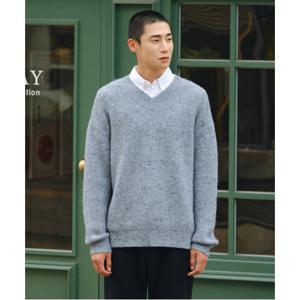 [DIEMS]네프사 브이넥 니트 블루 (오버핏)