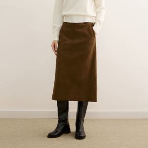 [25 F/W] 스웨이드 H라인 미디 스커트 AWWSKP31050