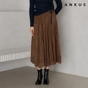 정상가:89,000원 ㅣ 에스닉 펀칭 스웨이드 롱 스커트 (TX3SK008L0)