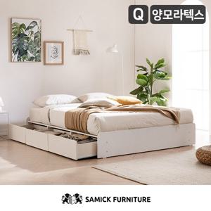 [삼익가구]로니 빅서랍 3단 수납침대(YS 양모 라텍스 7존 독립스프링 매트리스-퀸)/착불배송