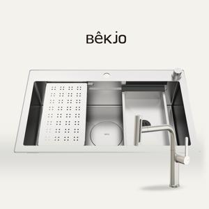 RECO85/W 레이어드 사각씽크볼 + 에떼르노 New 4way수전(무광)