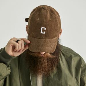 [하프클럽/카고브로스]CB CORDUROY LOGO BALL CAP BROWN