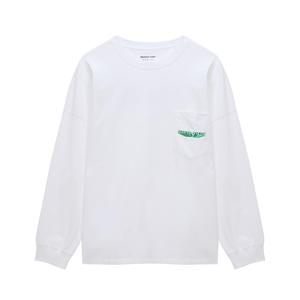 마틴로즈 로고 포켓 스웨트셔츠 화이트 MRSS22624HW