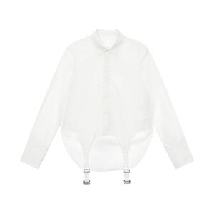 디온리 여성 가터 버클 스트랩 셔츠 화이트 C5029R23