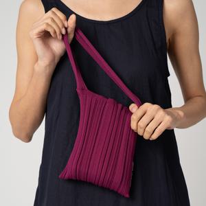 [무케] 닛닛_Mini 바코드 데일리백 Wineberry 미니백 플리츠백 셔링
