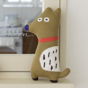 [무케] 닛닛_귀여운 강아지 니트 인형 무니 Olive Khaki 선물 쿠션 애착인형