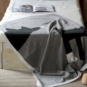 [무케] 닛닛_프리미엄 울 여우 니트블랭킷 Stone Gray 무릎담요 피크닉 캠핑