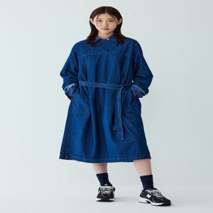 [톰보이] 웨이스트 스트랩 데님 튜닉 원피스 9105341107